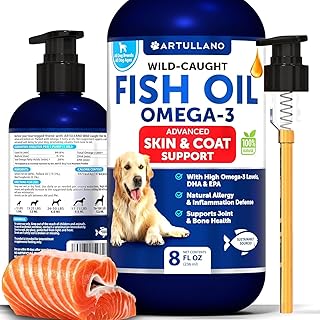 Fish Oil for Dogs - 8 OZ - Salmon Oil for Dogs - Liquid Omega 3, EPA & DHA