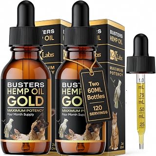 Buster's Gold Hemp Oil for Dogs & Cats, Calm, Hip & Joint, 2-Pack