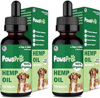 Hemp Oil for Dogs and Cats - Helps Pets with Anxiety, Stress, Sleep - Calming Drops for Pet
