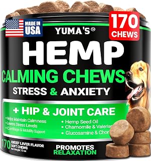 Hemp Calming Chews for Dogs - 170 Treats - Advanced Dog Calming Chews