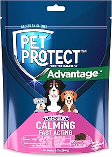 Pet Protect Calming Fast-Acting Supplement for Dogs, Chicken Flavor, 60ct