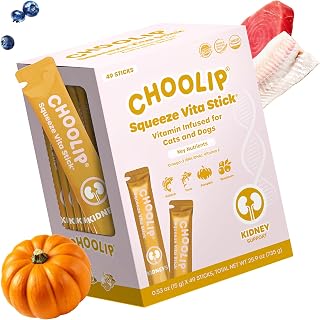 Choolip Squeeze Vita Stick Lickable Cat and Dog Treats, 49-Count Kidney