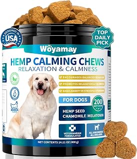 Woyamay Calming Chews for Dogs, Calming Treats for Dogs Anxiety Relief