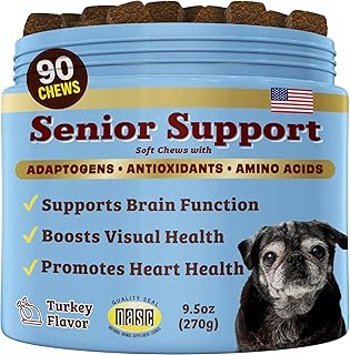 Natural Dog Company Senior Dog Supplements Vitamins Chew - 90 cnt