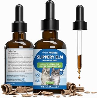 Pet Wellbeing Slippery Elm for Cats - Gut Comfort & Throat Soothing, 2 oz