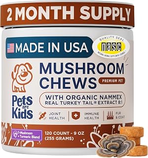 Pets are Kids Turkey Tail Mushroom for Dogs, Gut, Skin and Joint