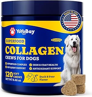 Collagen for Dogs, Soft Chews for Hip, Joint, Skin & Coat Supplement