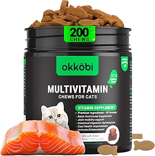 Cat Vitamins, 200 Chews for Immune, Joint and Skin