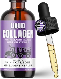 Back 40 Dogs Premium Grass-Fed Liquid Collagen for Dogs Skin and Coat, Hips and Joints