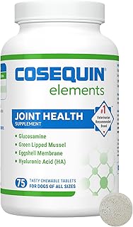 Nutramax Cosequin Elements Dog Joint Supplement, Green Lipped Mussel, 75ct