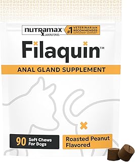 Nutramax Filaquin Anal Gland Supplement for Dogs, Soft Chews, 90ct
