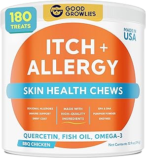 Dog Allergy Relief Chews - Anti-Itch Skin & Coat Supplement with Omega 3