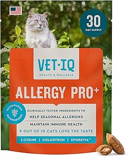 VetIQ Allergy Pro+ Cat Allergy Treats, Probiotics & Fish Oil, 3.7oz