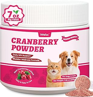 Wellix Cranberry Powder for Cats & Dogs - Urinary Supplement 7.05oz
