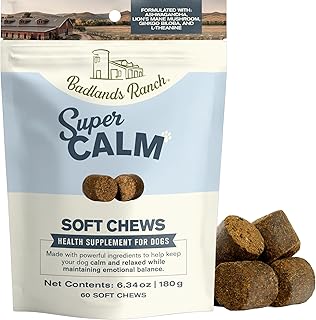 Badlands Ranch Super Calm Soft Chews for Dogs, Ashwagandha, 60 Chews