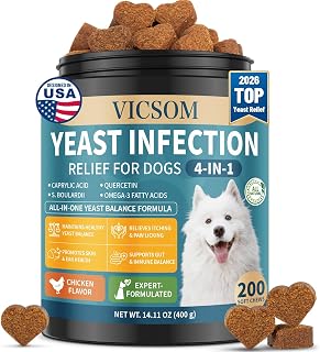 Yeast Infection Treatment for Dogs, Dog Yeast Chews Itch Relief 200 Chews