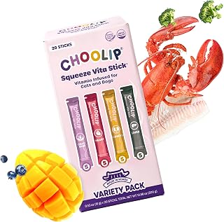 Choolip Squeeze Vita Stick Lickable Cat & Dog Treats Variety, 20-Count