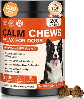 Calming Chews for Dogs 200, Dog Calming Chews Anxiety Relief with Melatonin