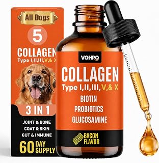 Premium 5-Type Grass-Fed Liquid Collagen for Dogs & Cats Supplement - 120ml
