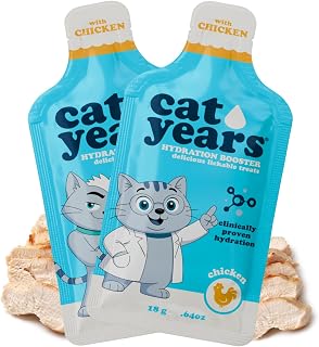 Cat Years Hydration Booster, Daily Lickable Treat, Chicken 7-Day Supply