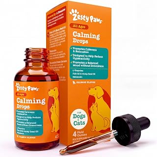 Zesty Paws Calming Drops for Dogs and Cats, Melatonin for Dogs & Cats - 4oz