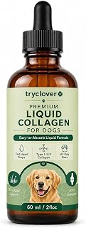 Tryclover Premium Liquid Collagen for Dogs, Hyaluronic Acid & Vitamins C for Skin Barrier, Coat & Joint