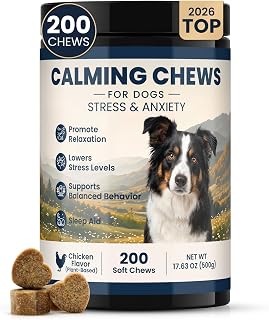 Calming Chews for Dogs 200ct Dog Anxiety and Stress Relief Treats Chicken