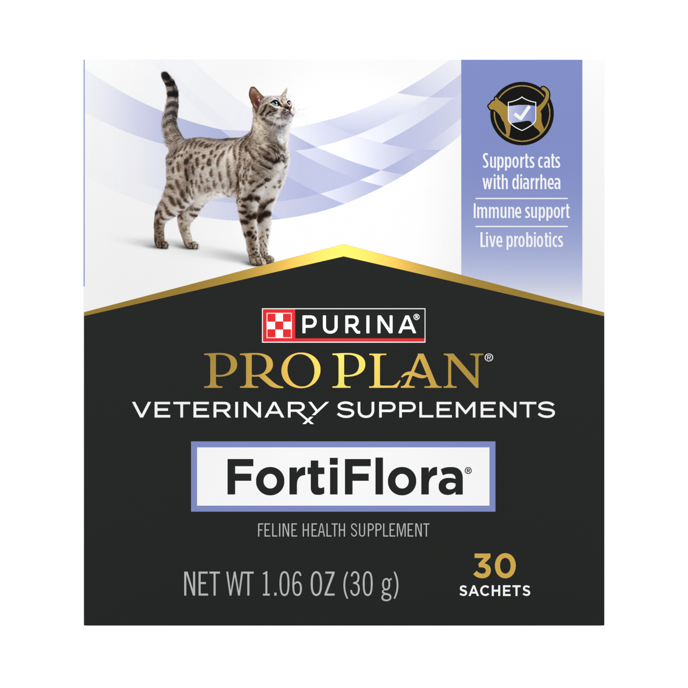 Purina Pro Plan FortiFlora Feline Probiotic Powder, 30 sachets × 1 g