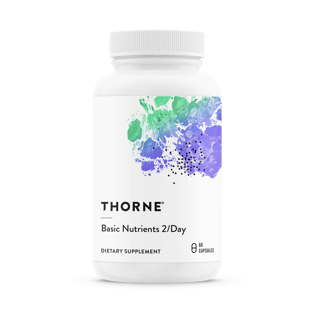 Thorne Basic Nutrients 2/Day, 60 Capsules (30 Servings) packaging