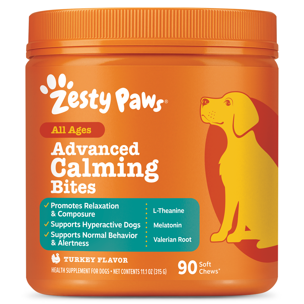Zesty Paws Advanced Calming Bites, Turkey, 90 Chews